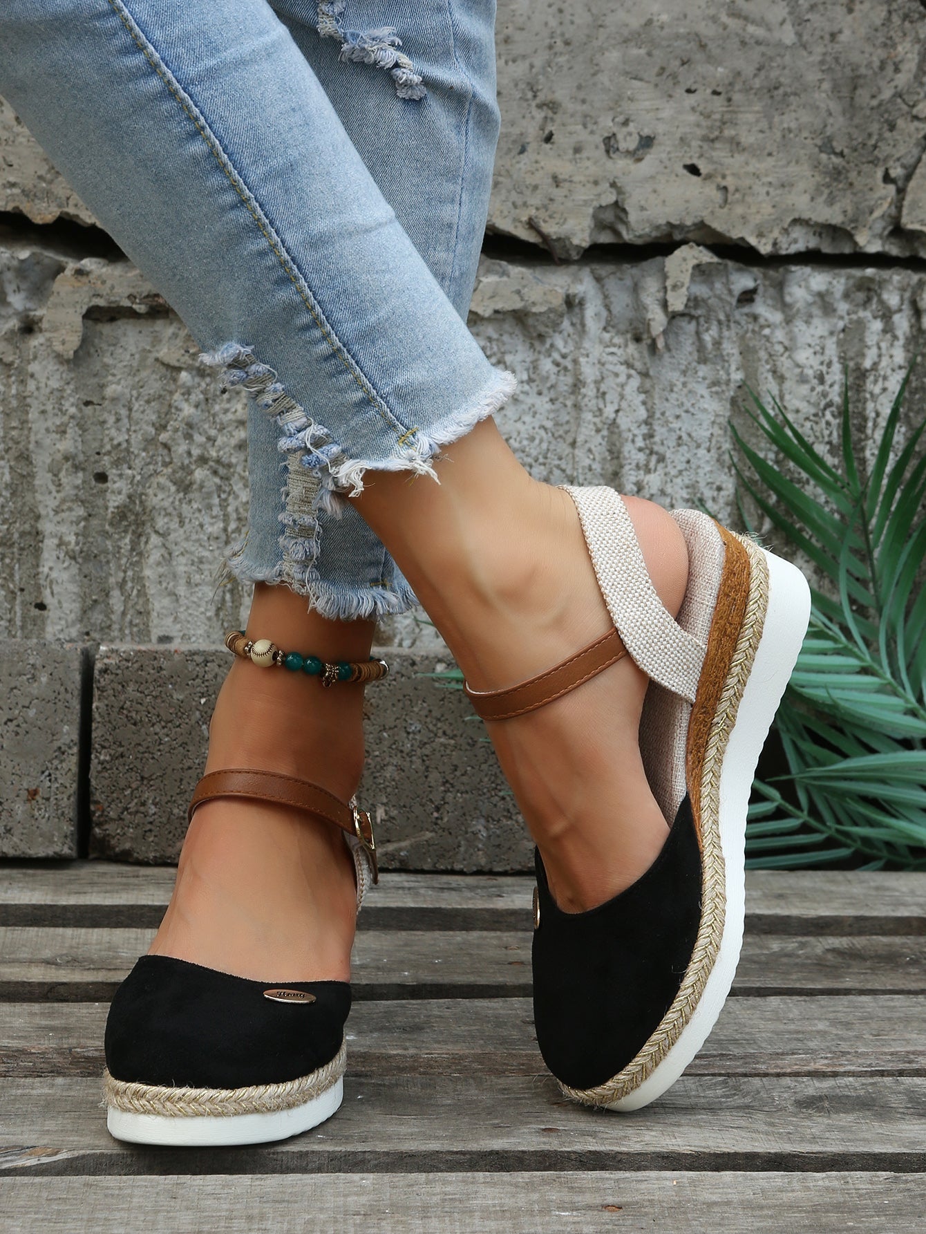 Mia Collection | Closed-Toe Espadrilles Women with Adjustable Ankle Strap | Chic Summer Sandals for Effortless Style