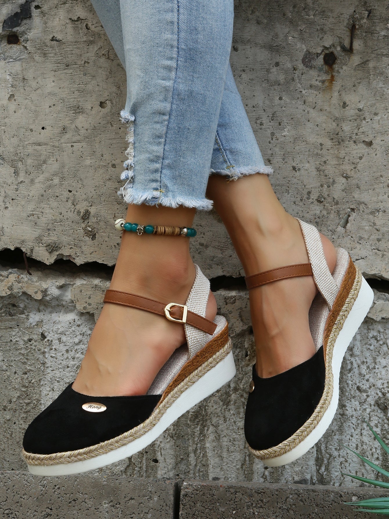 Mia Collection | Closed-Toe Espadrilles Women with Adjustable Ankle Strap | Chic Summer Sandals for Effortless Style