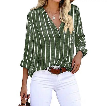 Mia Collection | Women's Blouse with Striped Design & Relaxed Fit | Effortless Summer Tops for Women