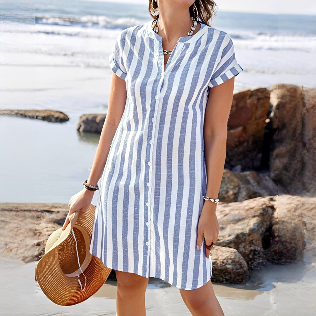 Nally | Women's Striped Summer Dress with Flattering Cut | Lightweight & Versatile for Every Occasion