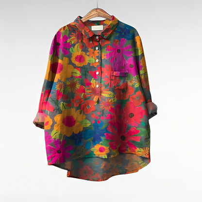Nessa Collection | Women's Blouse with Floral Pattern & Comfortable Fit | Versatile Style for Any Occasion