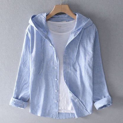 Nova Collection | Linen Hoodie with Tailored Relaxed Fit | Lightweight Comfort for Effortless Style