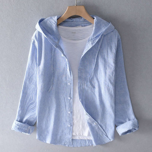 Nova Collection | Linen Hoodie with Tailored Relaxed Fit | Lightweight Comfort for Effortless Style
