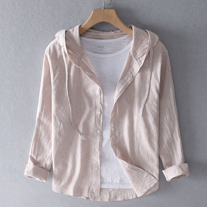 Nova Collection | Linen Hoodie with Tailored Relaxed Fit | Lightweight Comfort for Effortless Style