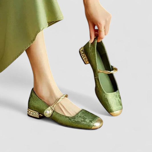 Olivia Collection | Mary Jane Shoes for Women with Cushioned Sole | Adjustable Fit for All-Day Comfort