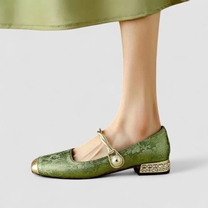 Olivia Collection | Mary Jane Shoes for Women with Cushioned Sole | Adjustable Fit for All-Day Comfort