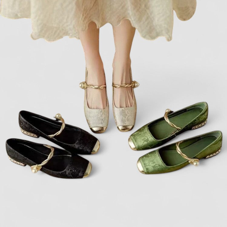 Olivia Collection | Mary Jane Shoes for Women with Cushioned Sole | Adjustable Fit for All-Day Comfort