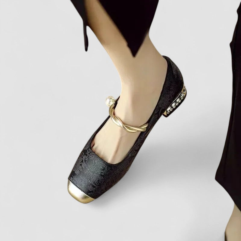 Olivia Collection | Mary Jane Shoes for Women with Cushioned Sole | Adjustable Fit for All-Day Comfort