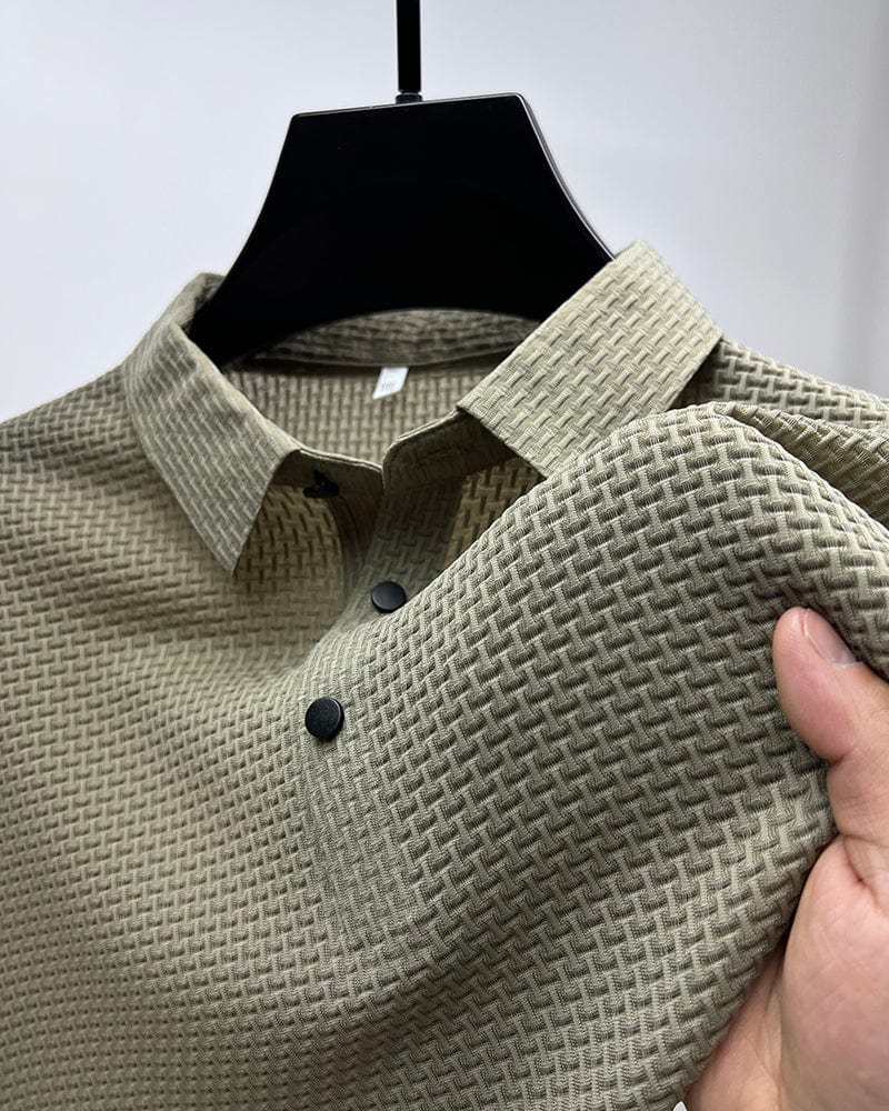 Parker Collection | Men's Polo Shirt with Breathable Mesh Fabric | Lightweight Comfort for Effortless Style