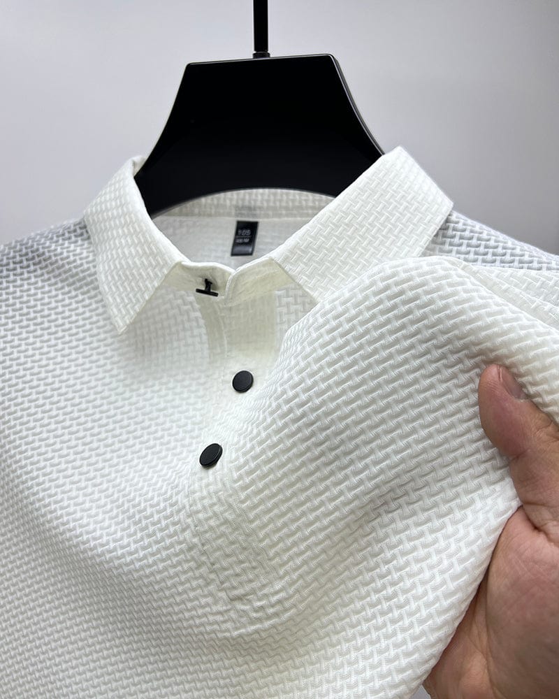 Parker Collection | Men's Polo Shirt with Breathable Mesh Fabric | Lightweight Comfort for Effortless Style