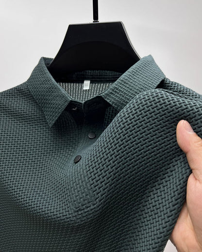 Parker Collection | Men's Polo Shirt with Breathable Mesh Fabric | Lightweight Comfort for Effortless Style