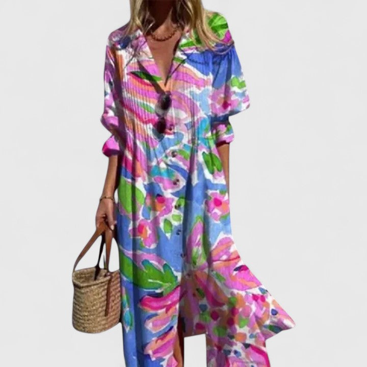 Paula Collection | Women's Summer Dress with Flattering Fit | Elegant Boho Style for Effortless Chic