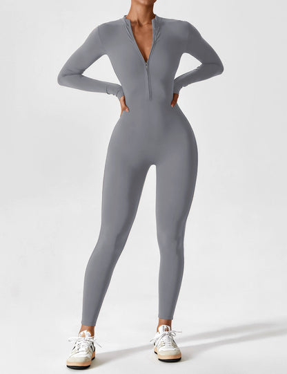 Penelope | Women's Set - Elegant Long Sleeve Zip Two Piece Set for Effortless Summer Style
