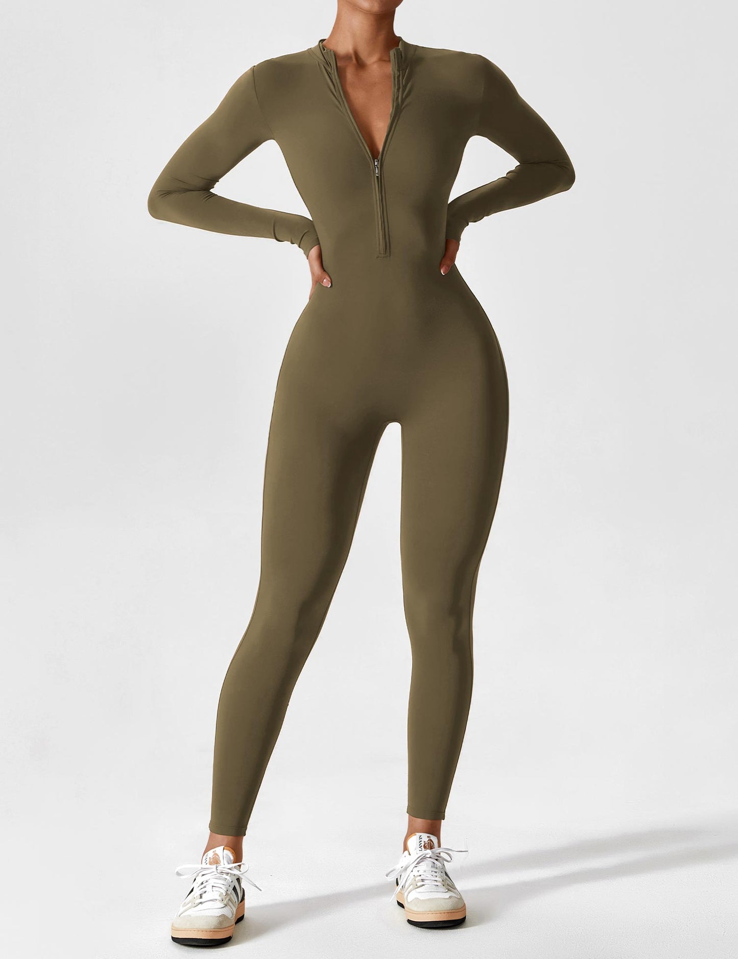 Penelope | Women's Set - Elegant Long Sleeve Zip Two Piece Set for Effortless Summer Style