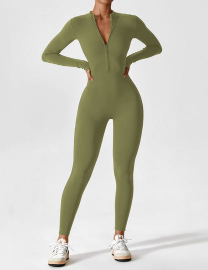 Penelope | Women's Set - Elegant Long Sleeve Zip Two Piece Set for Effortless Summer Style