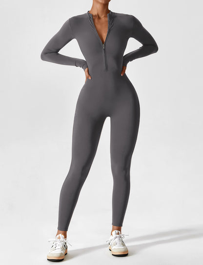Penelope | Women's Set - Elegant Long Sleeve Zip Two Piece Set for Effortless Summer Style