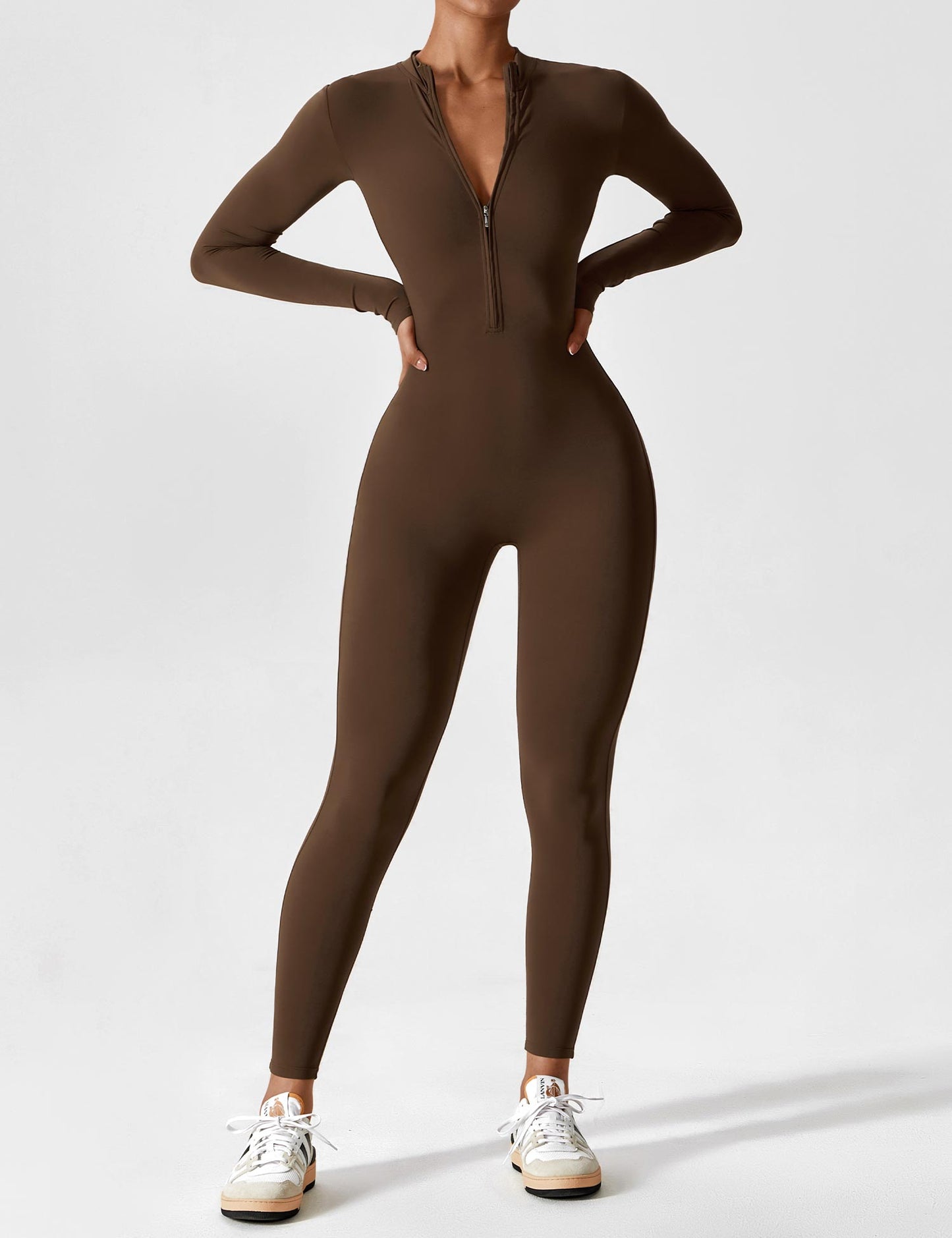 Penelope | Women's Set - Elegant Long Sleeve Zip Two Piece Set for Effortless Summer Style
