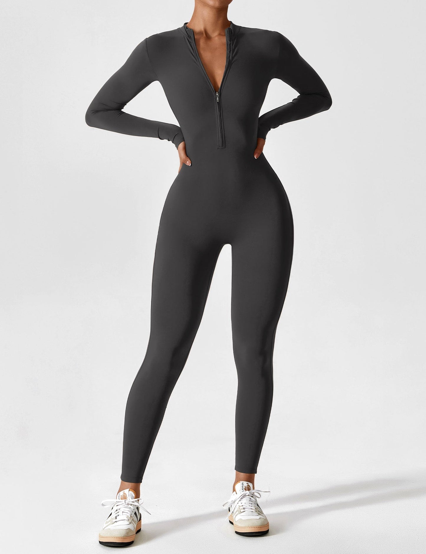 Penelope | Women's Set - Elegant Long Sleeve Zip Two Piece Set for Effortless Summer Style