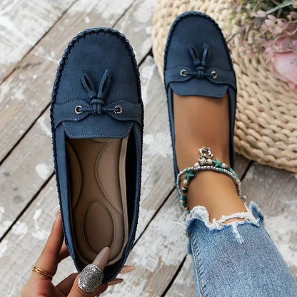 Reagan | Women's Loafers with Cushioned Insole & Bow Accent | Stylish Slip-On Flats for All-Day Comfort
