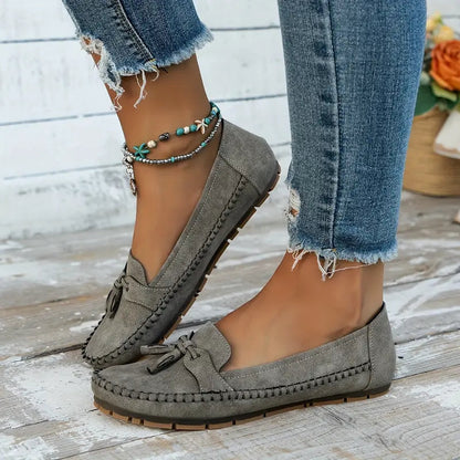 Reagan | Women's Loafers with Cushioned Insole & Bow Accent | Stylish Slip-On Flats for All-Day Comfort