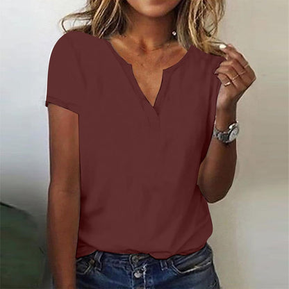 Risamund | Women's Shirt with Minimalist Design & Short Sleeves | Versatile Classic Fit for Everyday Elegance