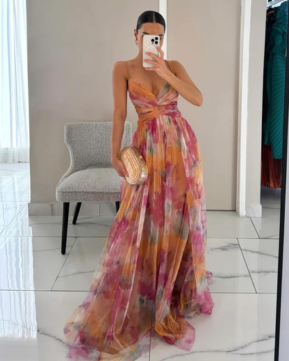 Ruby Collection | Women's Floral Maxi Dress with Adjustable Fit | Effortless Style for Summer Weddings