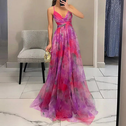 Ruby Collection | Women's Floral Maxi Dress with Adjustable Fit | Effortless Style for Summer Weddings