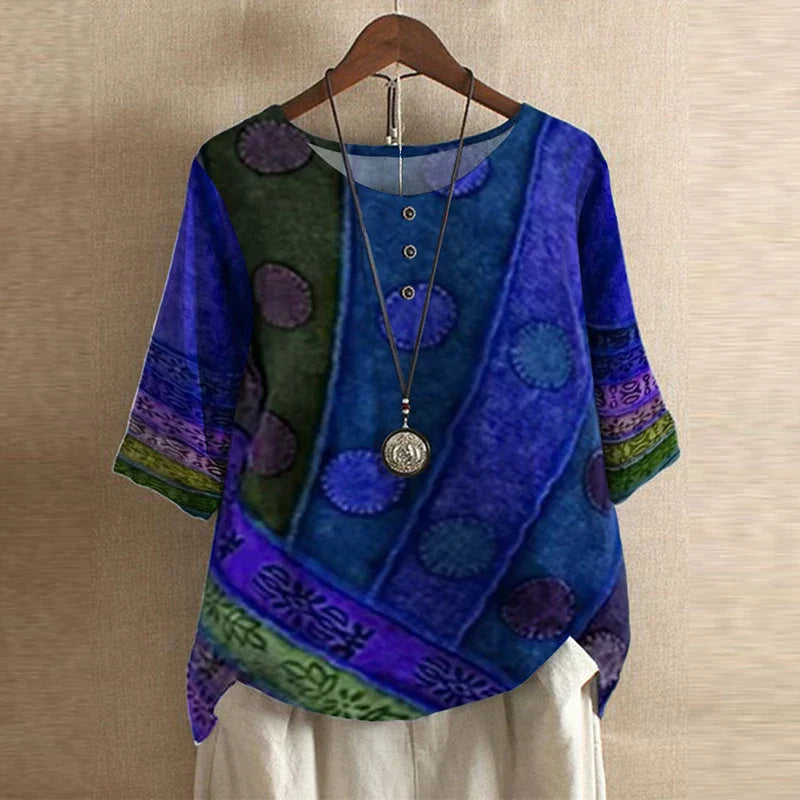 Anya™ Retro-Inspired Floral Blouse — Relaxed Vintage Fit 5