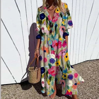 Fleuria™ Boho Floral Maxi Dress — Lightweight & Flowing 1