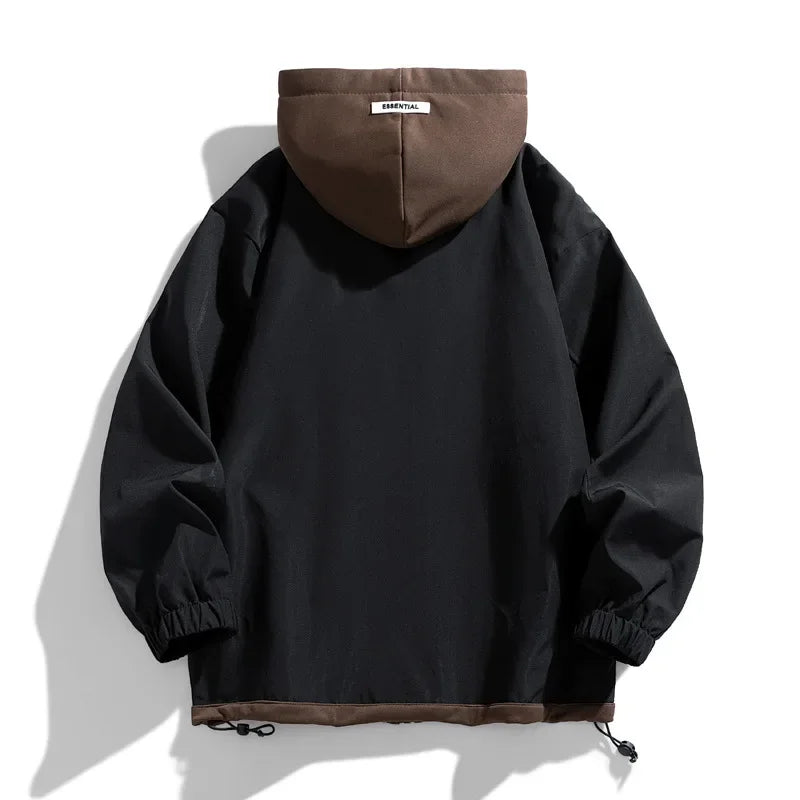 Layered Hooded Jacket for Men — Relaxed Fit Streetwear 2