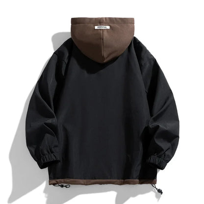 Layered Hooded Jacket for Men — Relaxed Fit Streetwear 2