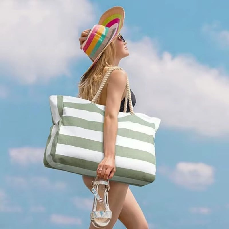 SandAway | Waterproof Beach Tote with Large Capacity & Pockets | Organized Design for Stress-Free Adventures