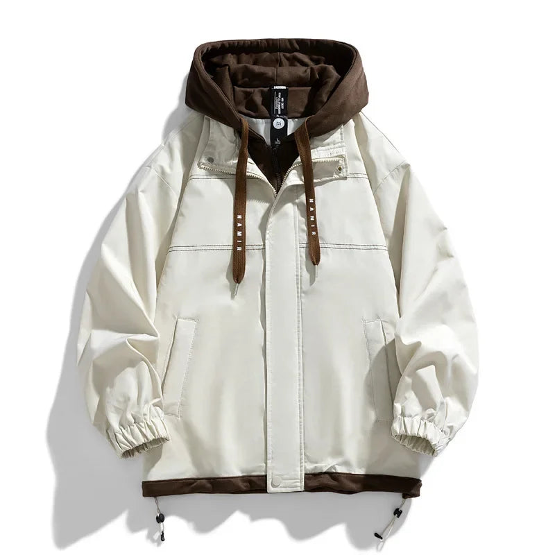 Layered Hooded Jacket for Men — Relaxed Fit Streetwear 4