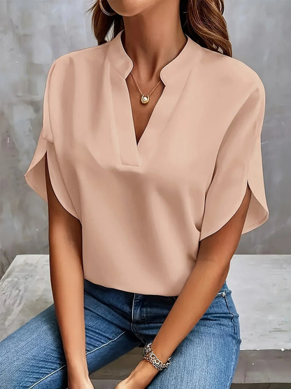 Thalia™ Sophisticated V-Neck Blouse with Cap Sleeves 6