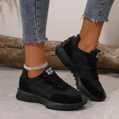 Women's Orthopedic Sneakers Panel Upper Lace-Up Low-Cut Design 2