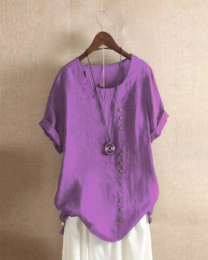 Summer Breeze | Women's Blouse with Button Detail | Lightweight Comfort for Effortless Summer Style