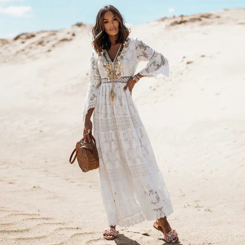 Summer Breeze | Women's Bohemian Maxi Dress with Flowing Silhouette | Effortless Style for Warm Days