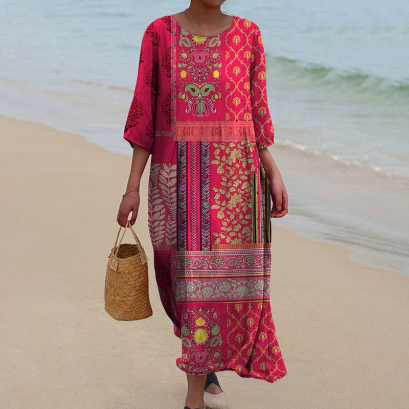 Summer Vibes | Women's Bohemian Maxi Dress with Flowing Silhouette | Effortless Style for Warm Days