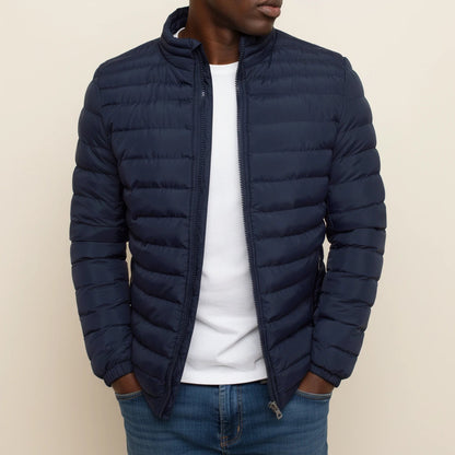 Urban Style | Men's Lightweight Puffer Jacket with Zip-Up Closure | Modern Slim Fit for All-Season Versatility