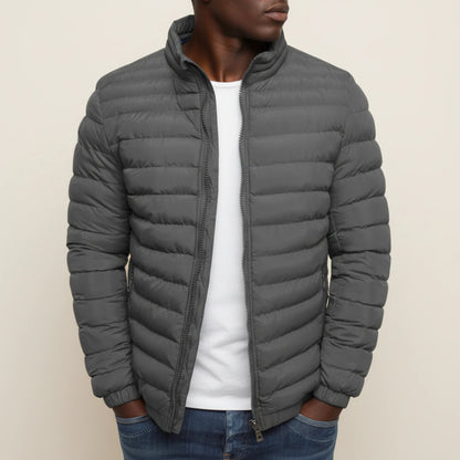 Urban Style | Men's Lightweight Puffer Jacket with Zip-Up Closure | Modern Slim Fit for All-Season Versatility