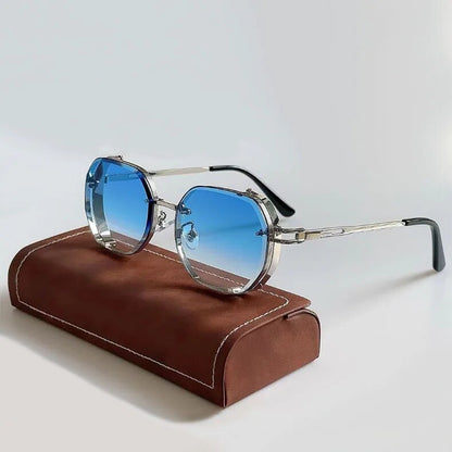 Vintage Steampunk Sunglasses with Polarized Lenses | Durable Aluminum Frame for Ultimate UV Protection