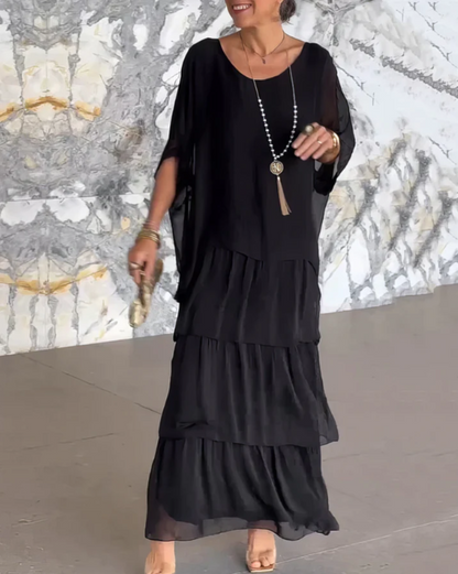Virelle Modern | Long Sleeve Maxi Dress with Flowing Silhouette | Elegant Design for Effortless Style