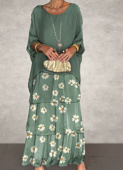 Virelle Modern | Long Sleeve Maxi Dress with Flowing Silhouette | Elegant Design for Effortless Style