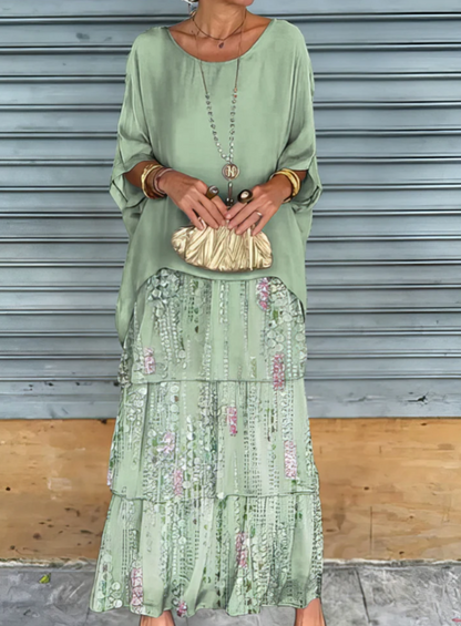 Virelle Modern | Long Sleeve Maxi Dress with Flowing Silhouette | Elegant Design for Effortless Style