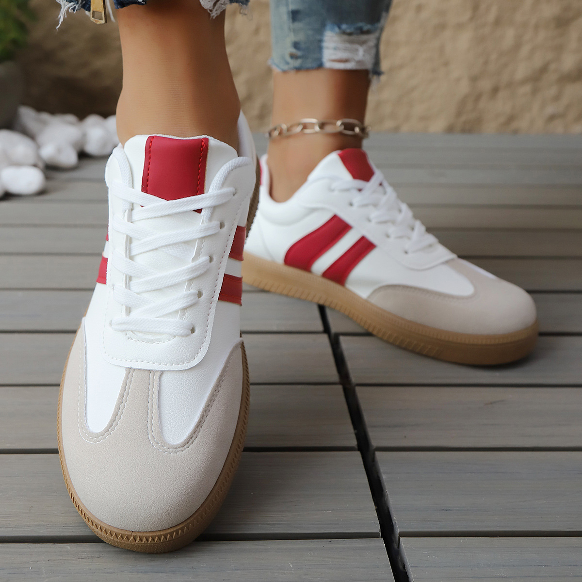 Zippa Retro Sneakers | Lightweight Leather & Suede Design with Cushioned Soles | Street-Ready Comfort