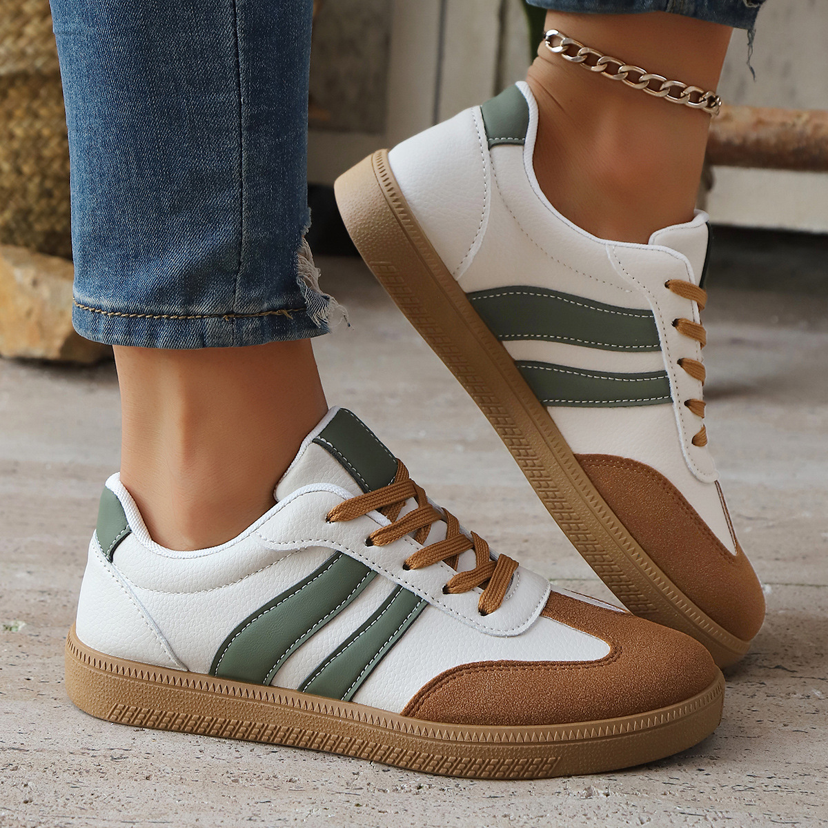 Zippa Retro Sneakers | Lightweight Leather & Suede Design with Cushioned Soles | Street-Ready Comfort