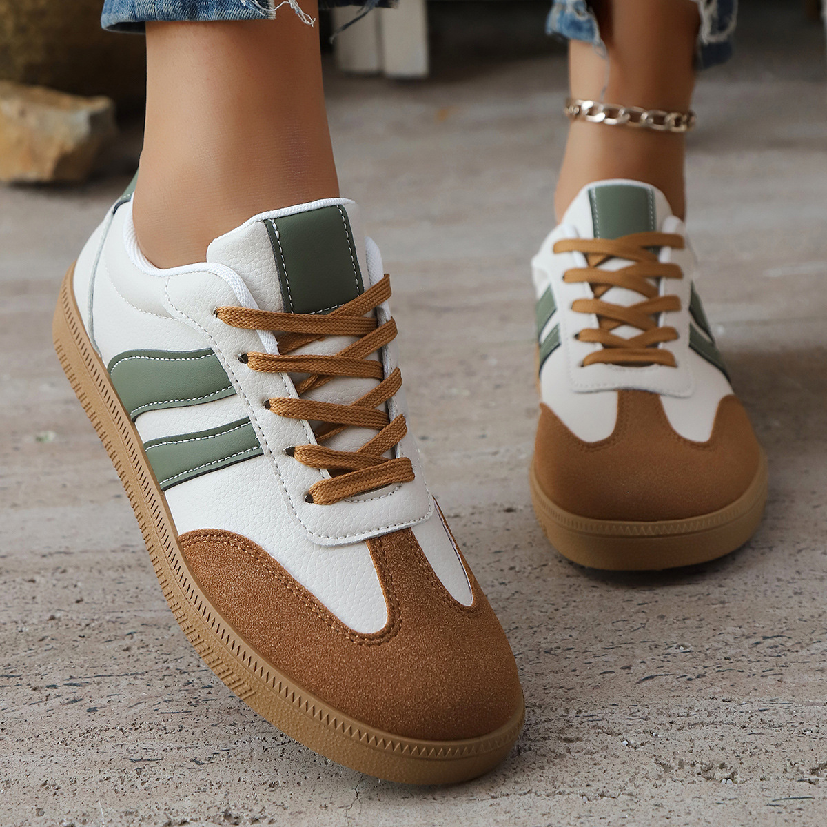 Zippa Retro Sneakers | Lightweight Leather & Suede Design with Cushioned Soles | Street-Ready Comfort