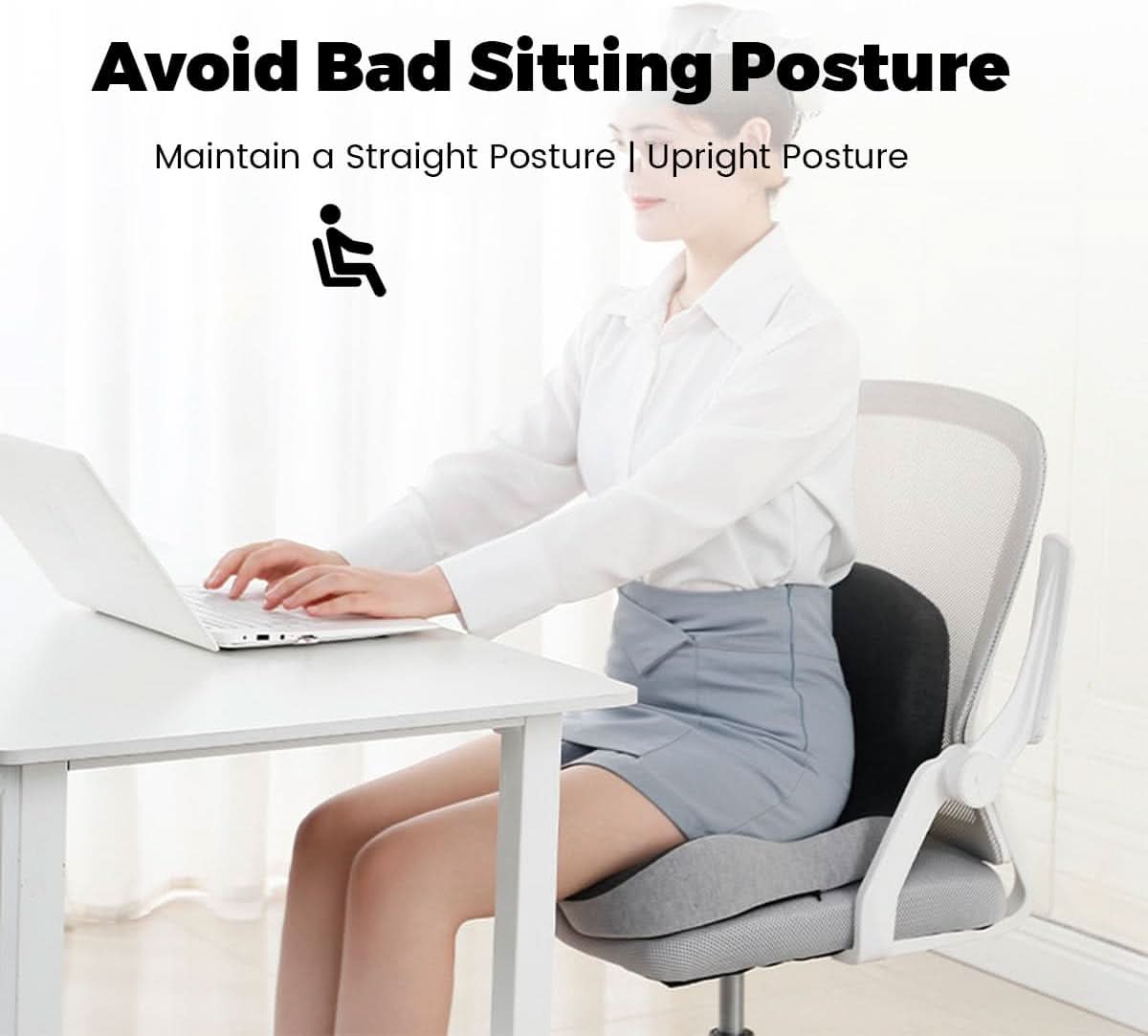 Memory Foam Seat Cushion — Ergonomic Posture Support 2