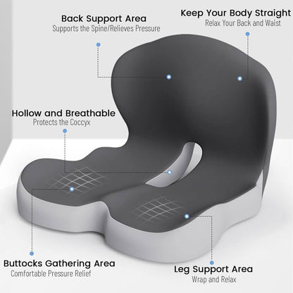 Memory Foam Seat Cushion — Ergonomic Posture Support 6