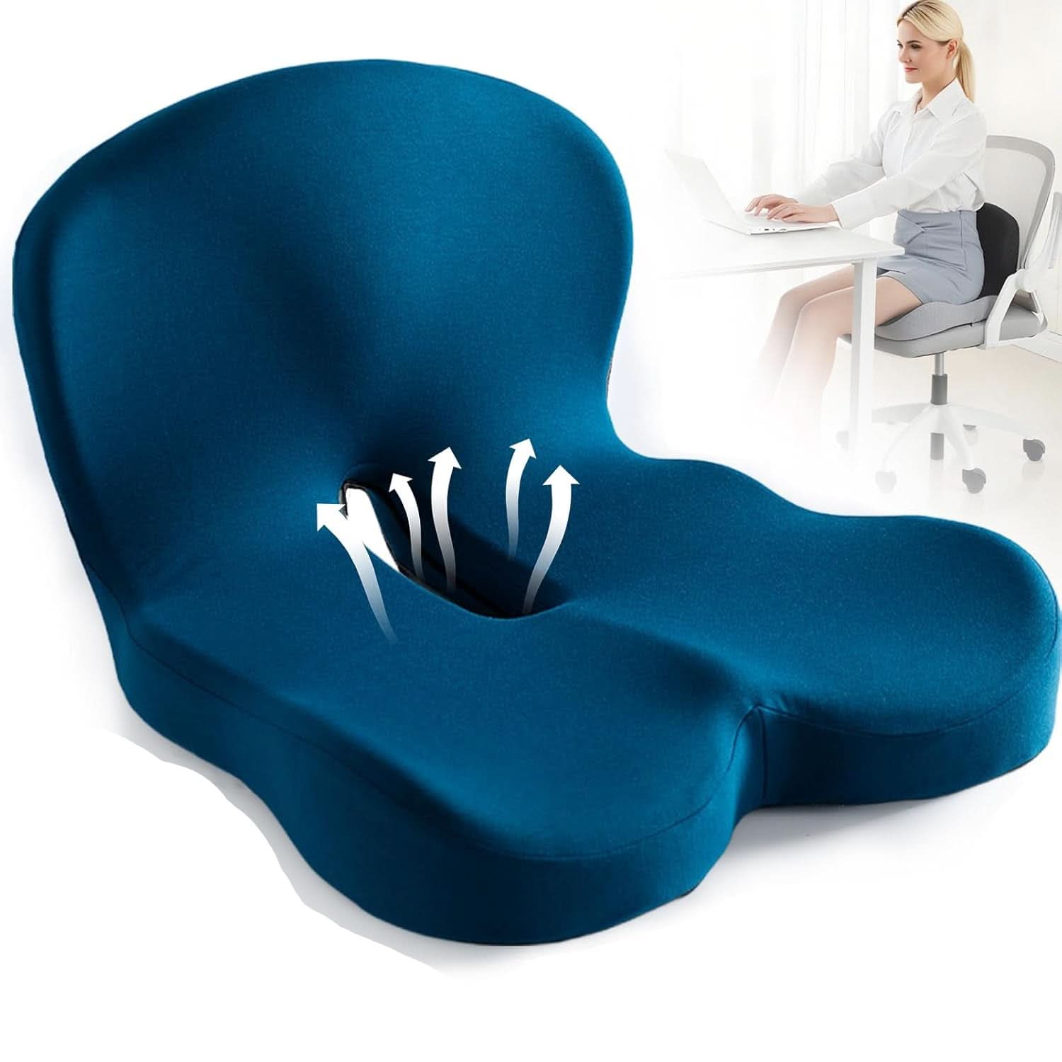 Memory Foam Seat Cushion — Ergonomic Posture Support 9
